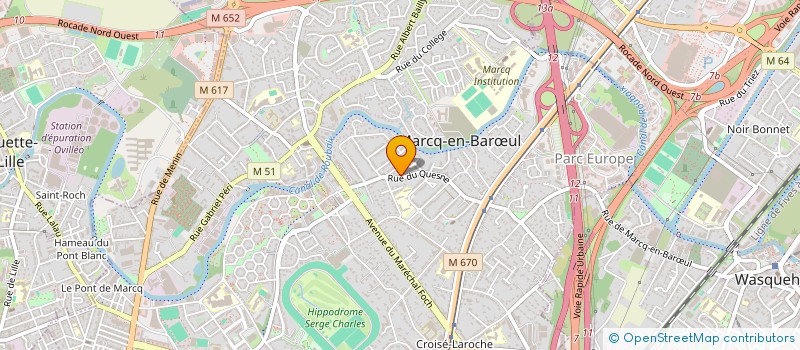 localisation de l'entreprise SCI DES 2 AIRS à MARCQ-EN-BARŒUL