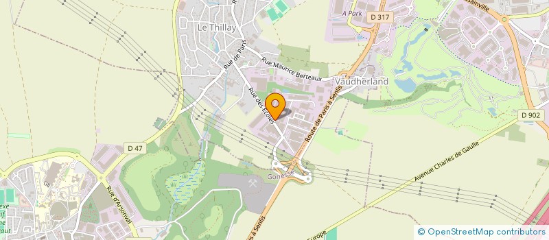 localisation de l'entreprise SCI DES 2 B D'AULNAY  LE THILLAY