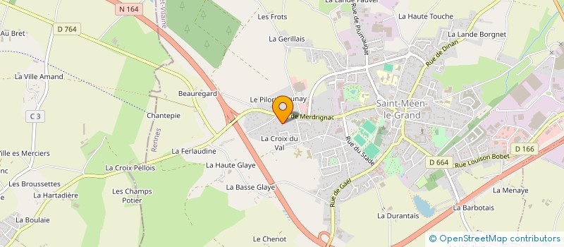 localisation de l'entreprise SCI DES 2 C  SAINT-MEEN-LE-GRAND