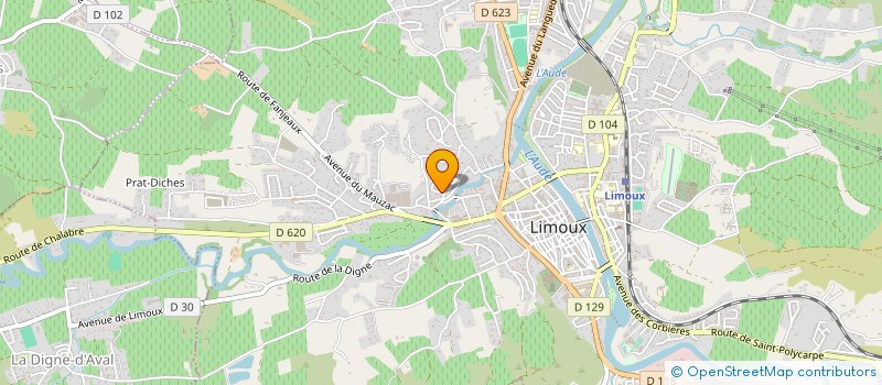 localisation de l'entreprise SCI DES 2 CLOCHES  LIMOUX