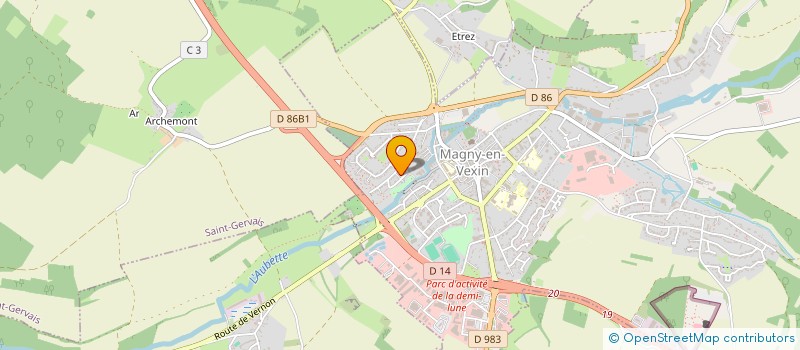 localisation de l'entreprise SCI DES 2 COLOMBES  MAGNY-EN-VEXIN