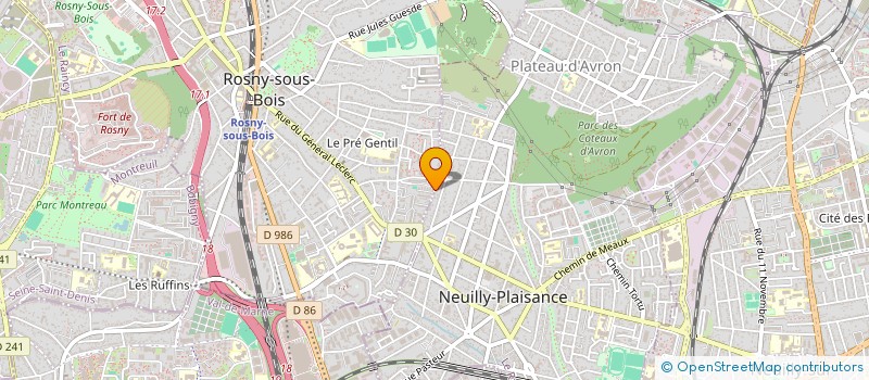localisation de l'entreprise SCI DES 2 COMMUNES à ROSNY-SOUS-BOIS