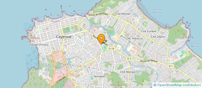 localisation de l'entreprise SCI DES 2 CRIQUES  CAYENNE