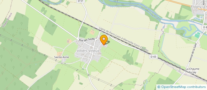 localisation de l'entreprise SCI DES 2 D  VILLIERS-VINEUX