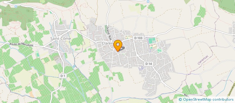 localisation de l'entreprise SCI DES 2 G  CLARENSAC