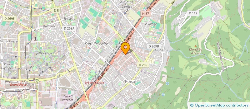 localisation de l'entreprise SCI DES 2 IMPASSES  SAINT-MARTIN-D'HERES