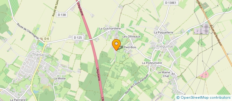 localisation de l'entreprise SCI DES 2 PALISSES  THENAC