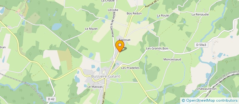 localisation de l'entreprise SCI DES 2 POMMIERS à BUSSIERE-GALANT