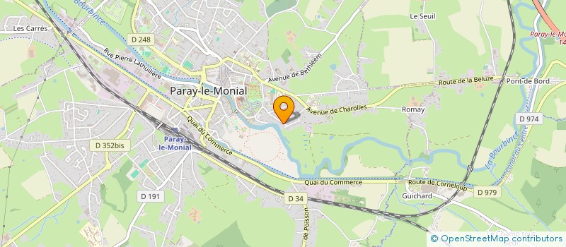 localisation de l'entreprise SCI DES 2 PONTS  PARAY-LE-MONIAL