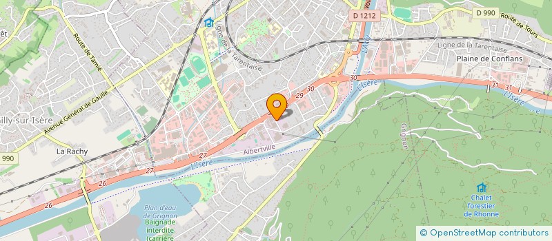 localisation de l'entreprise SCI DES 2 RIVIERES  ALBERTVILLE