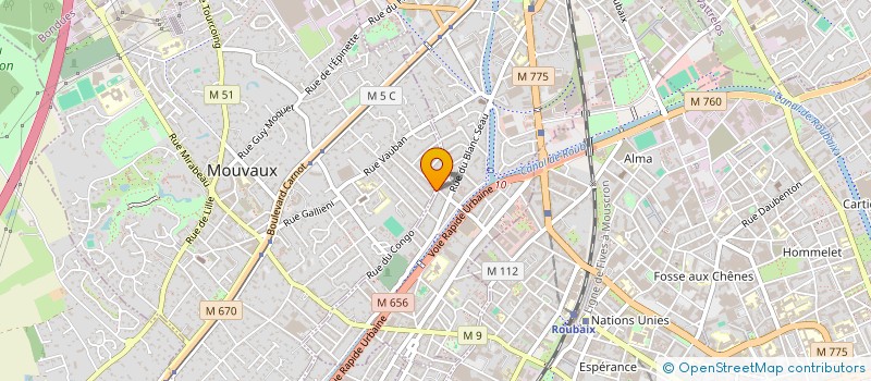 localisation de l'entreprise SCI DES 2 VILLES  MOUVAUX