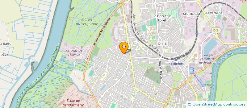 localisation de l'entreprise SCI DES 24 ET 24 BIS RUE RIGAULT  ROCHEFORT