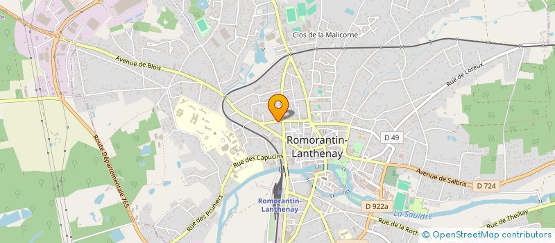 localisation de l'entreprise SCI DES 2A  ROMORANTIN-LANTHENAY