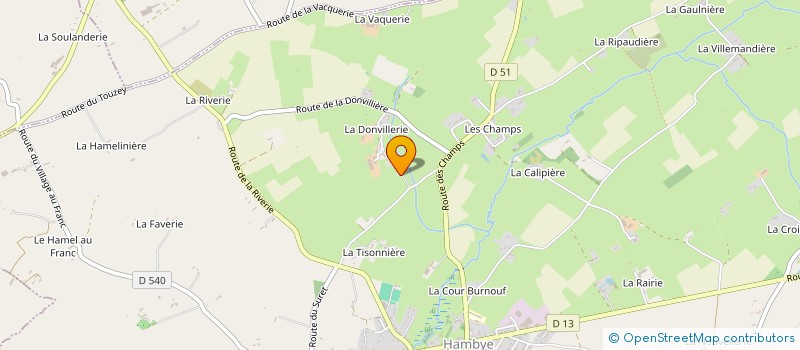 localisation de l'entreprise SCI DES 2H  HAMBYE