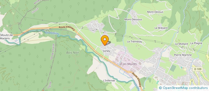 localisation de l'entreprise SCI DES 2M  UGINE