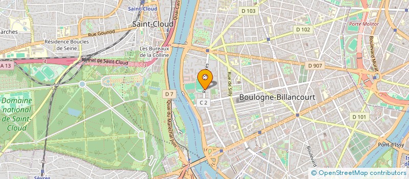 localisation de l'entreprise SCI DES 3 A à BOULOGNE-BILLANCOURT
