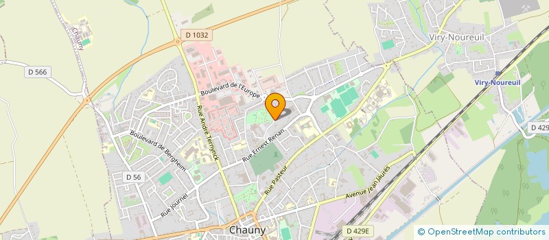 localisation de l'entreprise SCI DES 3 BAIES à CHAUNY
