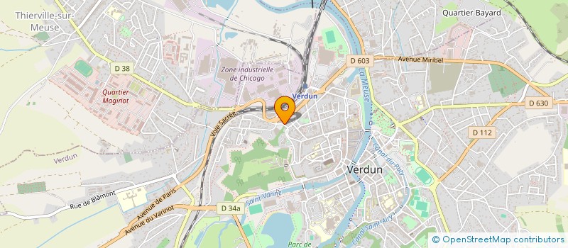 localisation de l'entreprise SCI DES 3 CHARDONS à VERDUN