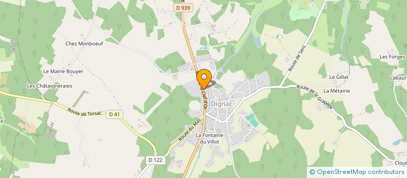 localisation de l'entreprise SCI DES 3 D  DIGNAC