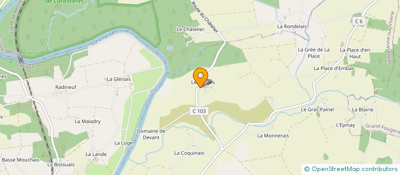 localisation de l'entreprise SCI DES 3 DROLES DE DAMES  SAINTE-ANNE-SUR-VILAINE