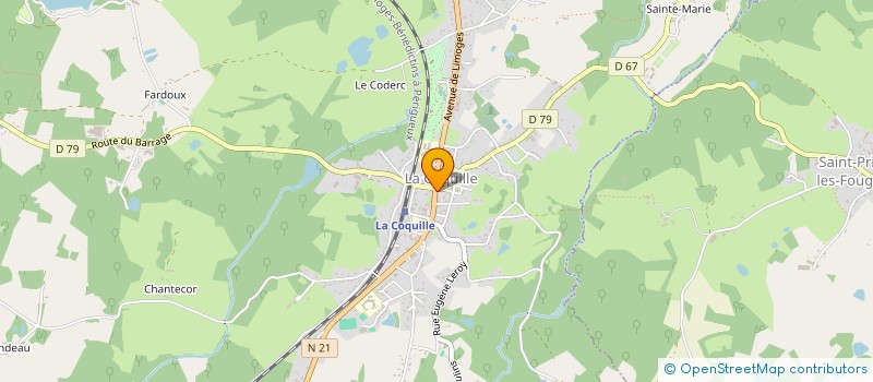 localisation de l'entreprise SCI DES 3 EBENES  LA COQUILLE