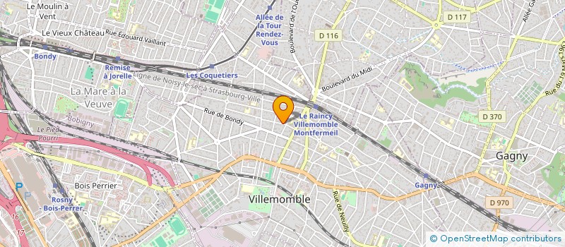 localisation de l'entreprise SCI DES 3 FRERES à VILLEMOMBLE