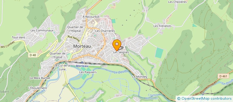 localisation de l'entreprise SCI DES 3 H  MORTEAU