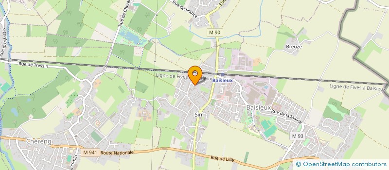 localisation de l'entreprise SCI DES 3 LYS  BAISIEUX