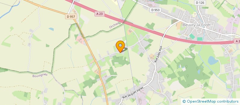 localisation de l'entreprise SCI DES 3 M  BEUVRY-LA-FORET