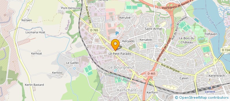 localisation de l'entreprise SCI DES 3 POMMES  LORIENT