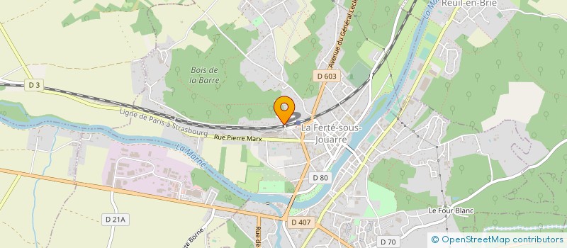 localisation de l'entreprise SCI DES 3 R à LA FERTE-SOUS-JOUARRE