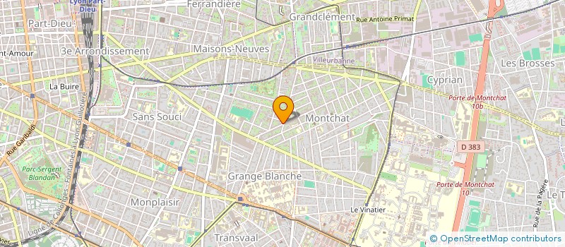 localisation de l'entreprise SCI DES 3 T  LYON