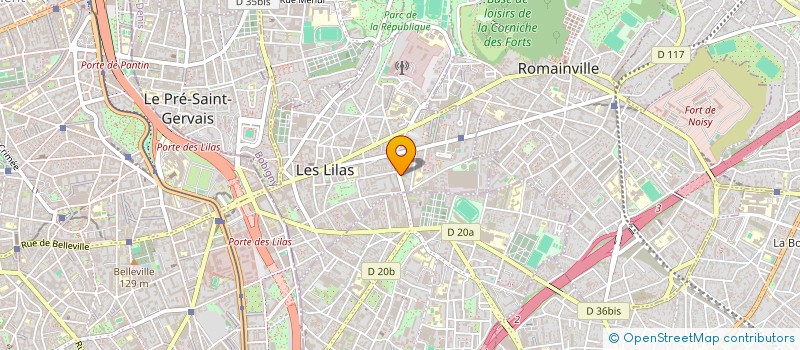 localisation de l'entreprise SCI DES 37 ET 39 RUE DE BAGNOLET à LES LILAS