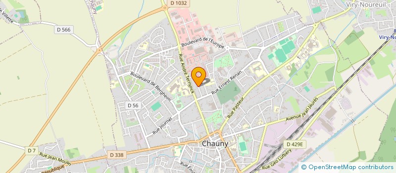 localisation de l'entreprise SCI DES 4 BRIAND  CHAUNY