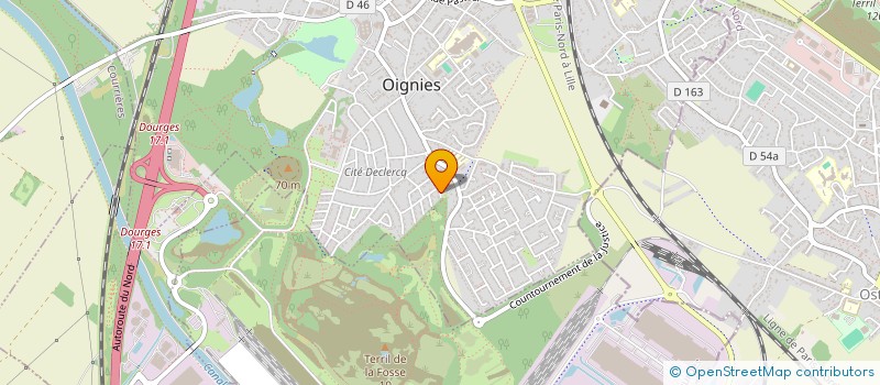 localisation de l'entreprise SCI DES 4 C  OIGNIES