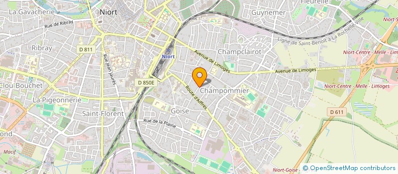 localisation de l'entreprise SCI DES 4 C à NIORT