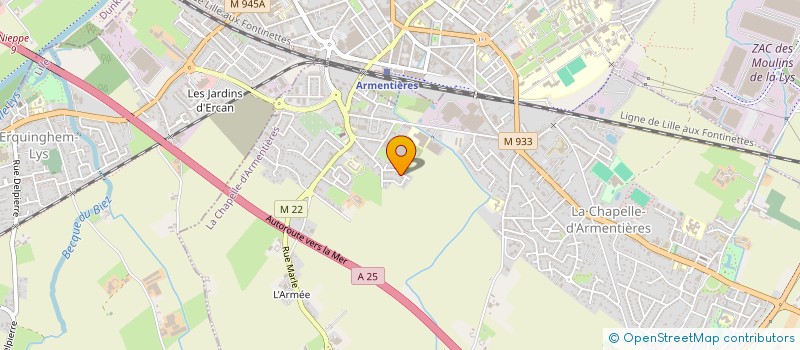 localisation de l'entreprise SCI DES 4 CASTELEIN  LA CHAPELLE-D'ARMENTIERES