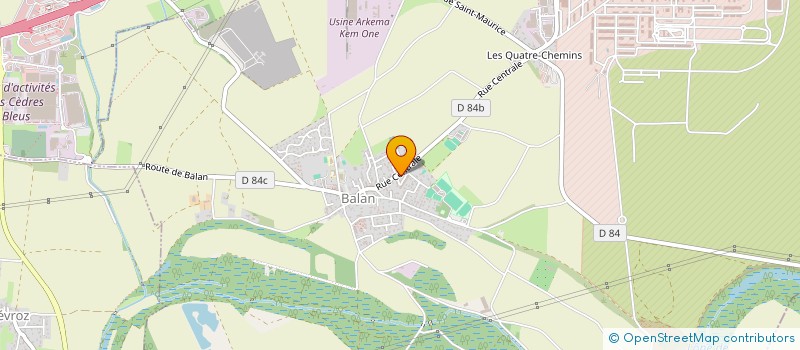 localisation de l'entreprise SCI DES 4 CHEMINS à BALAN