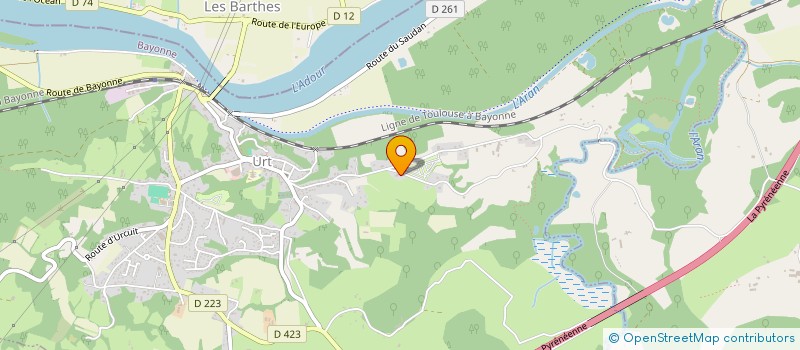 localisation de l'entreprise SCI DES 4 CHENES  URT