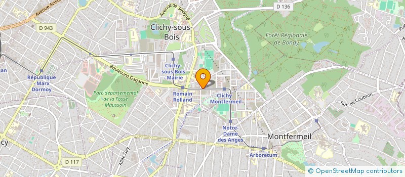 localisation de l'entreprise SCI DES 4 FRERES à CLICHY-SOUS-BOIS