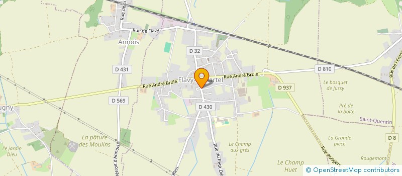 localisation de l'entreprise SCI DES 4 HOTES à FLAVY-LE-MARTEL