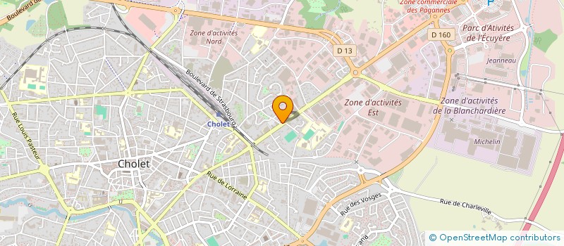localisation de l'entreprise SCI DES 4 J à CHOLET