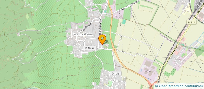 localisation de l'entreprise SCI DES 4 PEUPLIERS  WETTOLSHEIM