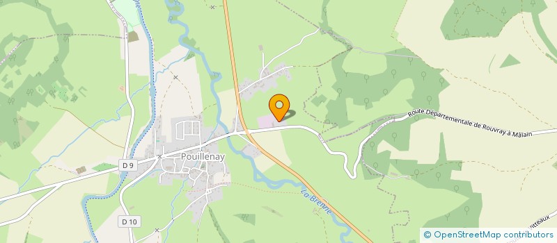 localisation de l'entreprise SCI DES 4 ROCHE  POUILLENAY