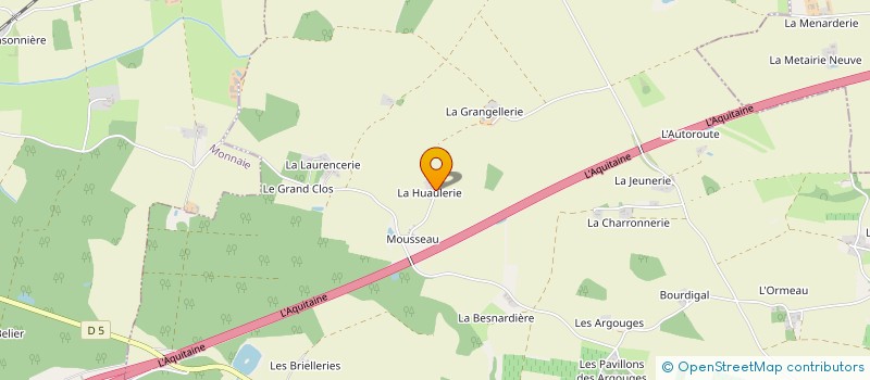 localisation de l'entreprise SCI DES 4 ROUTES à REUGNY
