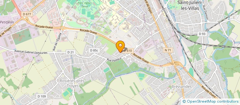 localisation de l'entreprise SCI DES 4 VENTS  ROSIERES-PRES-TROYES