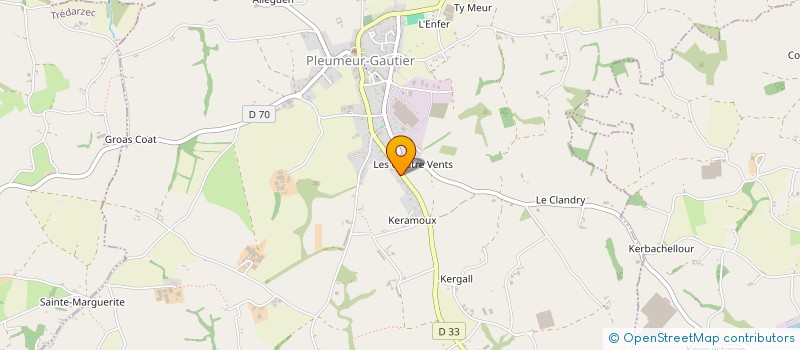localisation de l'entreprise SCI DES 4 VENTS  PLEUMEUR-GAUTIER