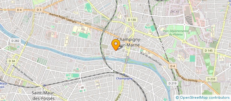 localisation de l'entreprise SCI DES 42 44 AV CARNOT à CHAMPIGNY-SUR-MARNE