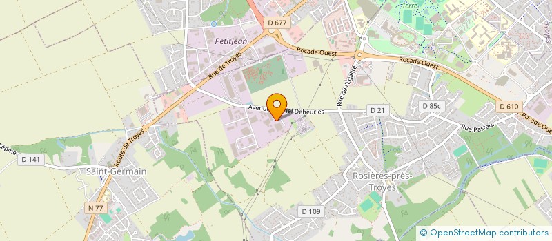 localisation de l'entreprise SCI DES 4A  ROSIERES-PRES-TROYES