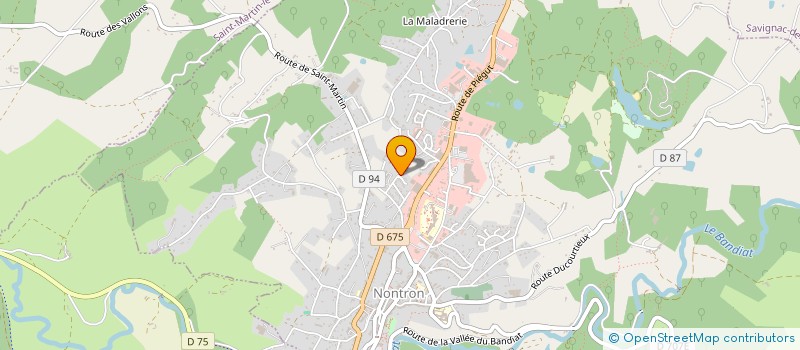 localisation de l'entreprise SCI DES 4A  NONTRON